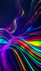 Fototapeta premium Bold colorful abstract waves with motion effects