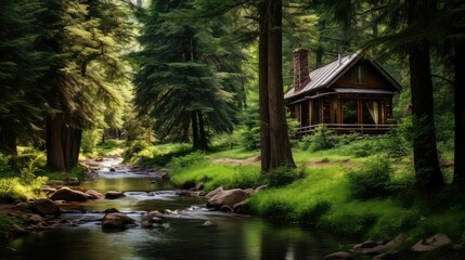 Obraz premium forest country wood