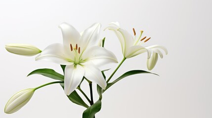 flower lily white background