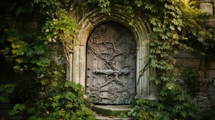 Fototapeta premium metal old wooden door