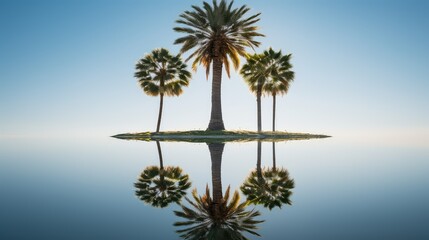 mirror los angeles palm tree