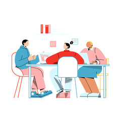 Employee discussion illustration