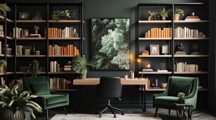office black frame wall