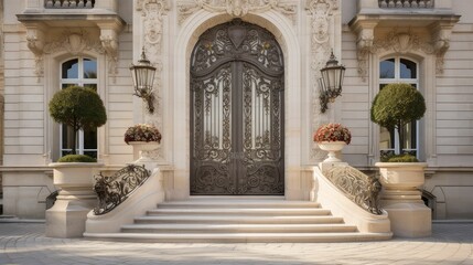 Fototapeta premium iron front door step