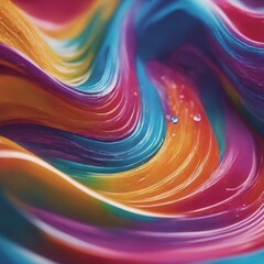 Fototapeta premium colorful wave motion background drops and vector in style of digitally enhanced layered translucence, flowing drops and liquids, multicolored minimalism, UHD image