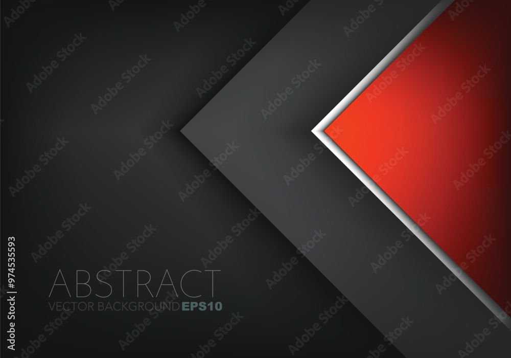 Fototapete Red graphic geometric triangle overlap vector layer background for text and message design