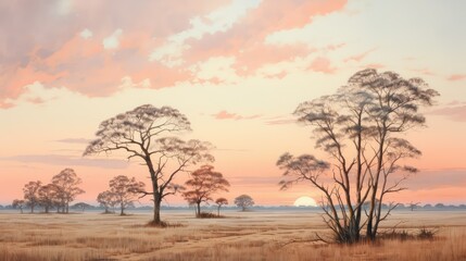Obraz premium horizon sky and tree
