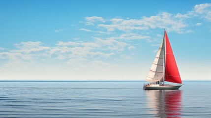 ocean background red white blue