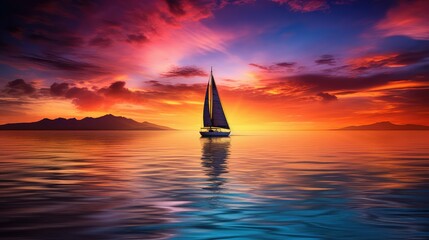 Fototapeta premium sailboat water scenery