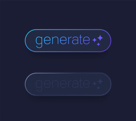 generate with ai buttons, dark vector design
