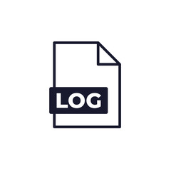 Log file icon on white