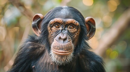 Portrait of a common chimpanzee