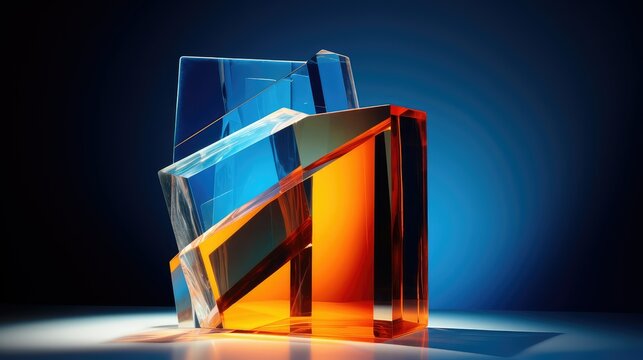 refract abstract orange and blue