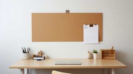 minimalist notes desk