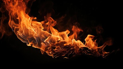 Fototapeta premium heat fire black background