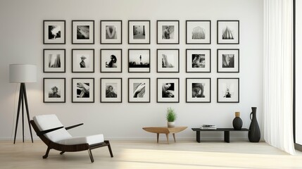 Obraz premium minimalist frames wall