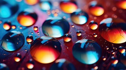 lens water drops on glass