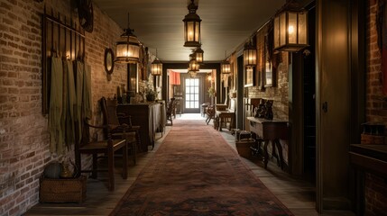brick hallway house
