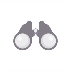 vector illustration of simple binoculars on white background, EPS file can be edited