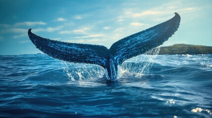 Fototapeta premium patterns blue whale tail