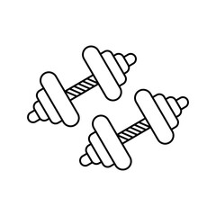 Obraz premium Gym, fitness and sport outline style icon prefect pixel icon