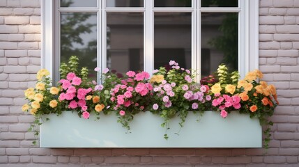 colorful window box mockup