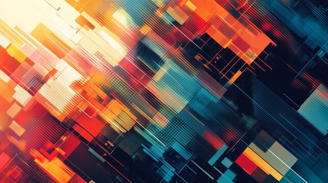 Digital Artistry - Tech-Savvy ArtisterPoint Template with Pixelated Backgrounds and Sharp Lines