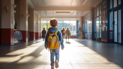 Obraz premium parent school doors open