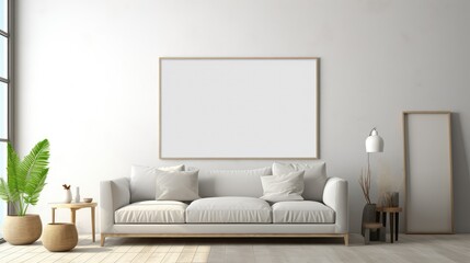 livingroom blank canvas wall