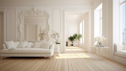 elegant white wall interior