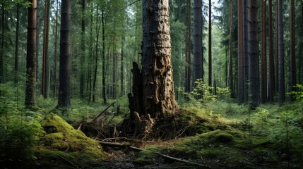 Obraz premium split trees forest