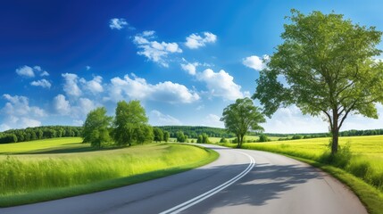 clear blue sky road