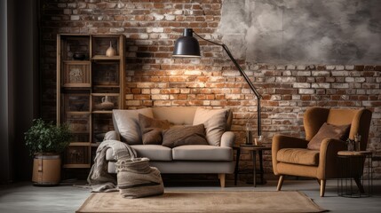 brick wall room background