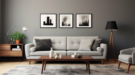 grey livinroom walls
