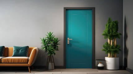 chrome modern home interior door