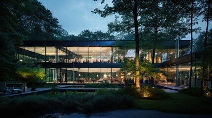 lights suburban office