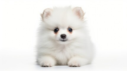 Obraz premium fluffy puppy isolated on white