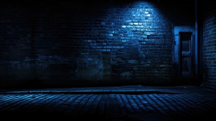 photo dark blue brick wall