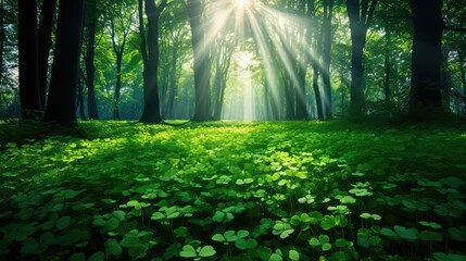 Fototapeta premium field clover leaf