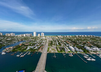 An aerial view of Riviera Beach in Florida, USA