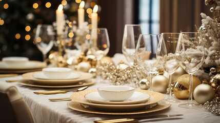 holiday white and gold christmas