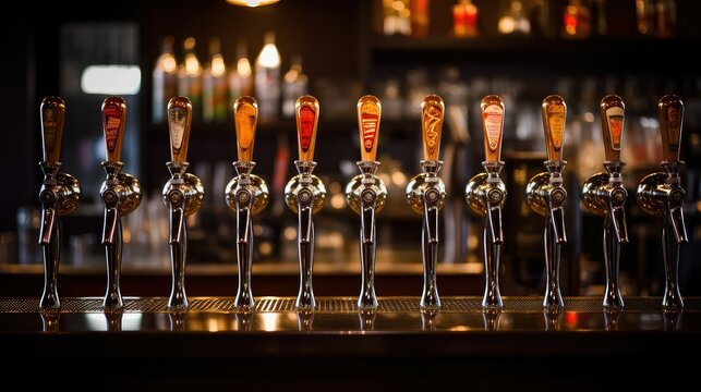 labeled beer taps - Powered by Adobe