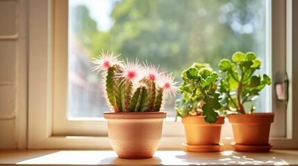 Fototapeta premium green cactus house plant