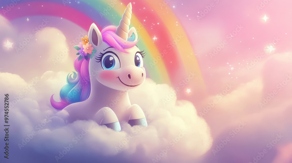 Canvas Prints unicorn rainbow dream.