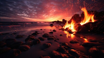light fire embers