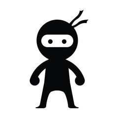 Vector illustration of ninja character silhouette