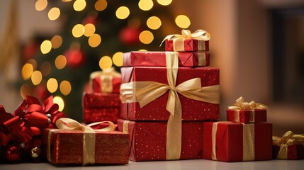 presents merry christmas red