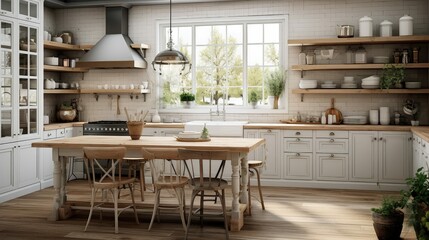 cozy open kitchen