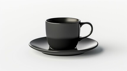 Obraz premium black coffee cup isolated
