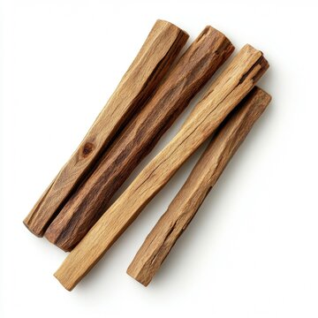 sandalwood sticks isolated on white background